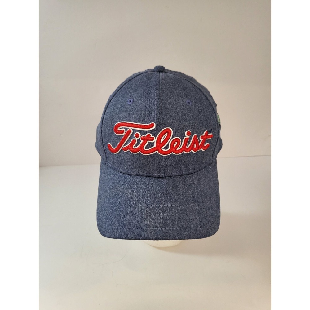 Titleist Golf Hat Mens XL A-Flex Fitted Blue Red Moose Ridge Course Baseball Cap